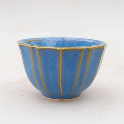 Bonsaischale aus Keramik 5 x 5 x 3,5 cm, Farbe blau - 1