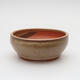 Keramik-Bonsaischale 12 x 12 x 5 cm, Farbe Beige - 1/3