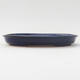 Keramik Bonsaischale 17,5 x 13,5 x 2 cm, Farbe blau - 1/4