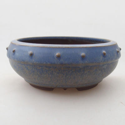 Keramische Bonsai-Schale 14,5 x 14,5 x 6 cm, Farbe blau - 1