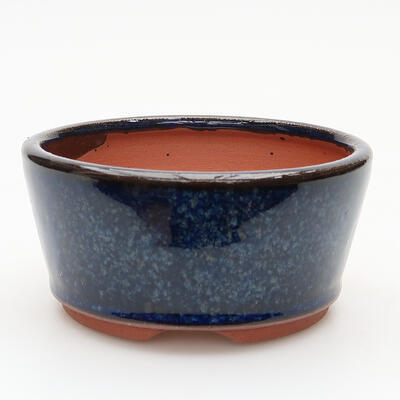Keramik-Bonsaischale 11 x 11 x 5 cm, Farbe Blau - 1