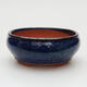 Keramik-Bonsaischale 10 x 10 x 4 cm, Farbe Blau - 1/3