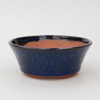 Keramik-Bonsaischale 10,5 x 10,5 x 4 cm, Farbe Blau - 1