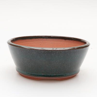 Keramik-Bonsaischale 11 x 11 x 4 cm, Farbe grün - 1