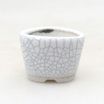 Bonsaischale aus Keramik 4 x 3,5 x 3 cm, Farbe Crackle - 1