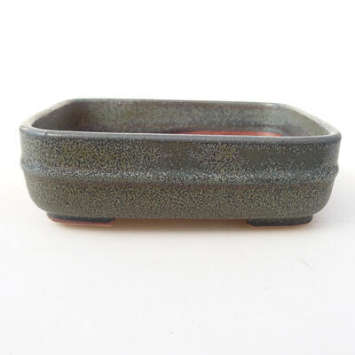 Bonsaischale aus Keramik 13,5 x 11,5 x 4 cm, graue Farbe - 1