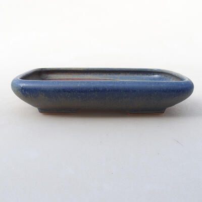 Bonsaischale aus Keramik 16 x 12,5 x 3 cm, Farbe blau - 1