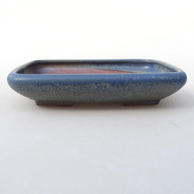 Bonsaischale aus Keramik 16 x 12,5 x 3 cm, Farbe blau - 1