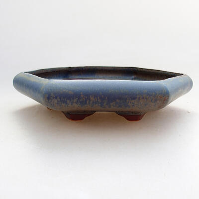 Bonsaischale aus Keramik 16 x 14 x 3,5 cm, Farbe blau - 1