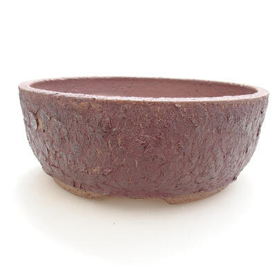 Bonsaischale aus Keramik 19,5 x 19,5 x 7,5 cm, rissige Farbe - 1