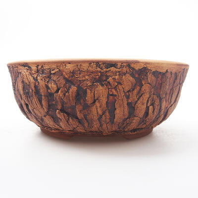Keramik-Bonsaischale 18,5 x 18,5 x 7 cm, Farbe rissig - 1