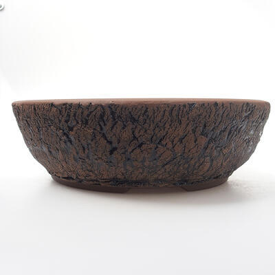 Keramik-Bonsaischale 28 x 28 x 8,5 cm, Farbe rissig - 1