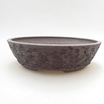 Bonsaischale aus Keramik 20,5 x 20,5 x 5,5 cm, graue Farbe - 1