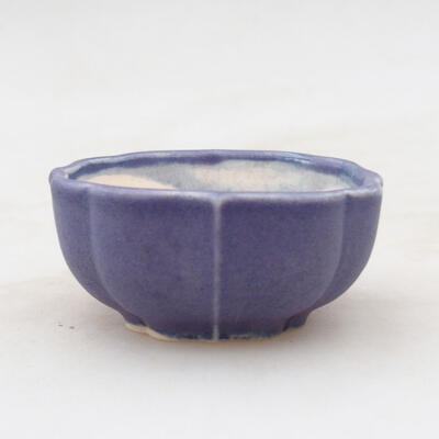 Bonsaischale aus Keramik 5,5 x 5,5 x 2,5 cm, Farbe lila - 1