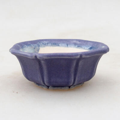 Bonsaischale aus Keramik 6 x 6 x 2,5 cm, Farbe lila - 1