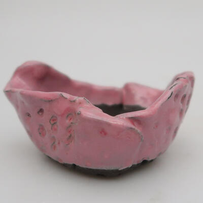 Keramikschale 9 x 9 x 4 cm, Farbe rosa - 1