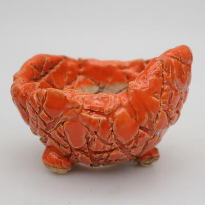 Keramikschale 9 x 9 x 6 cm, Farbe Orange - 1