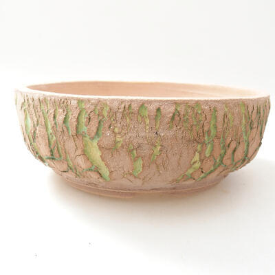 Bonsaischale aus Keramik 18 x 18 x 6,5 cm, Farbe grün - 1