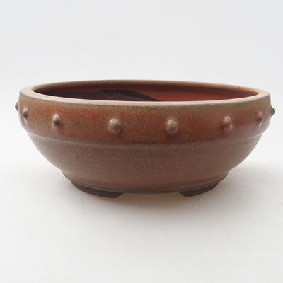 Keramische Bonsai-Schale 16,5 x 16,5 x 6 cm, Farbe rot - 1