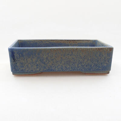Bonsaischale aus Keramik 13 x 9,5 x 3,5 cm, Farbe blau - 1
