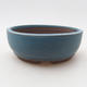 Keramische Bonsai-Schale 9,5 x 9,5 x 3,5 cm, Farbe blau - 1/3
