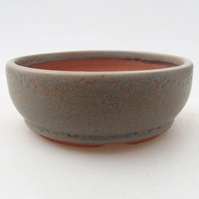 Keramische Bonsai-Schale 10 x 10 x 3,5 cm, Farbe blau - 1