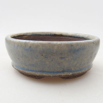 Keramische Bonsai-Schale 9,5 x 9,5 x 3 cm, Farbe blau - 1