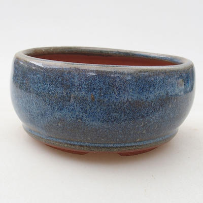 Keramische Bonsai-Schale 9,5 x 9,5 x 4,5 cm, Farbe blau - 1