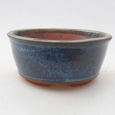 Keramische Bonsai-Schale 9,5 x 9,5 x 4 cm, Farbe blau - 1