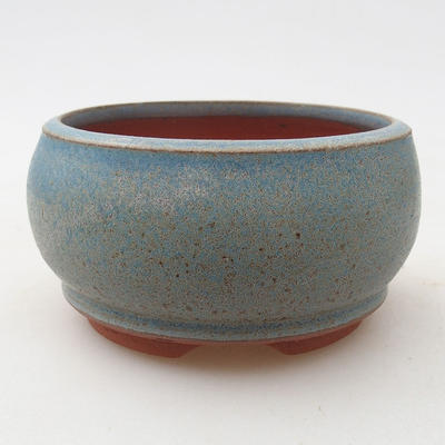 Keramische Bonsai-Schale 8 x 8 x 4,5 cm, Farbe blau - 1