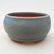 Keramische Bonsai-Schale 8 x 8 x 4,5 cm, Farbe blau - 1/3