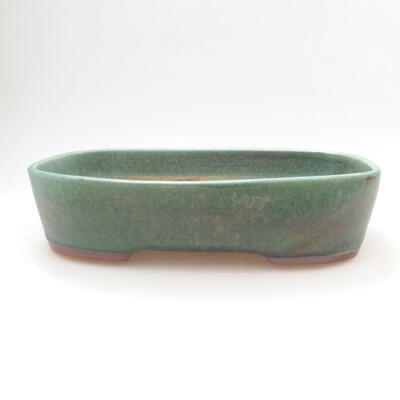 Bonsaischale aus Keramik 23 x 18 x 5,5 cm, Farbe grün - 1