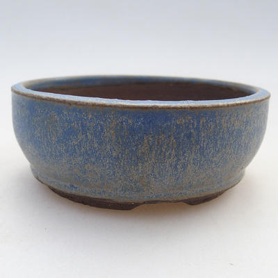 Keramische Bonsai-Schale 9,5 x 9,5 x 3,5 cm, Farbe blau - 1