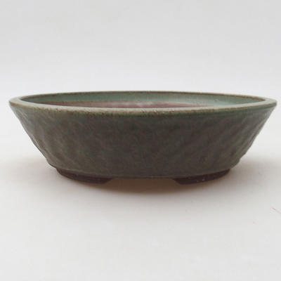 Keramische Bonsai-Schale 20,5 x 20,5 x 5,5 cm, Farbe grün - 1