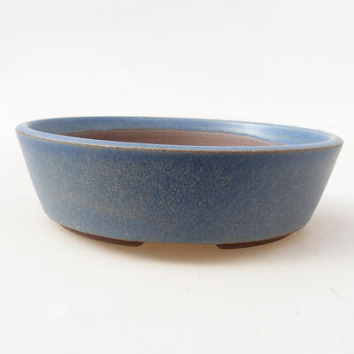 Bonsaischale aus Keramik 16,5 x 16,5 x 4,5 cm, Farbe blau - 1