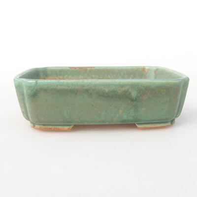 Keramische Bonsai-Schale 15 x 11,5 x 4 cm, Farbe grün - 1