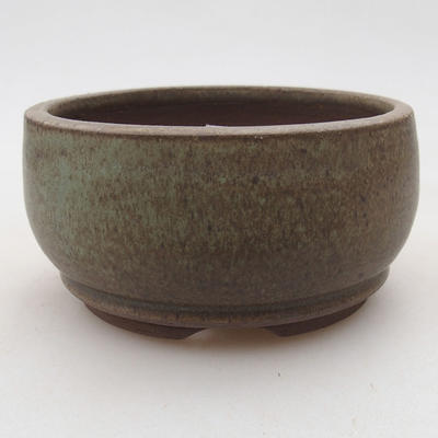 Keramische Bonsai-Schale 8,5 x 8,5 x 4,5 cm, Farbe grün - 1