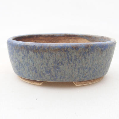 Bonsaischale aus Keramik 9 x 7,5 x 3 cm, Farbe blau - 1