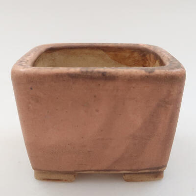 Keramik-Bonsaischale 6,5 x 6,5 x 4,5 cm, Farbe rosa - 1