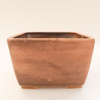 Keramik-Bonsaischale 16 x 16 x 10,5 cm, Farbe rosa - 1