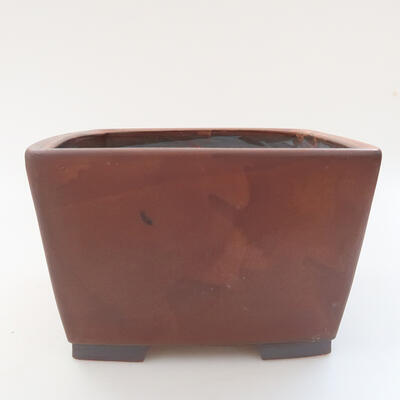 Keramik-Bonsaischale 16 x 16 x 10 cm, Farbe braun - 1