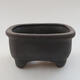Keramik-Bonsaischale 8 x 7,5 x 4,5 cm, Farbe schwarz - 1/3
