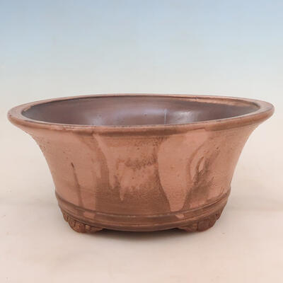 Keramik-Bonsaischale 28,5 x 28,5 x 12,5 cm, Farbe rosa - 1