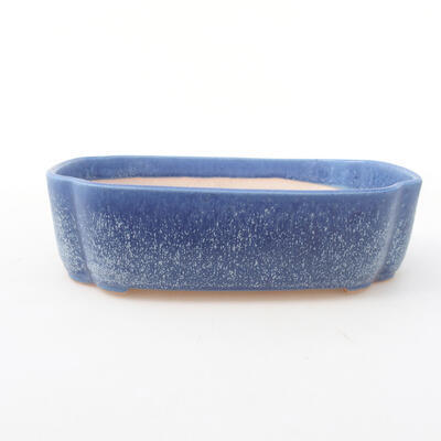 Keramische Bonsai-Schale 18 x 13,5 x 5 cm, Farbe blau - 1