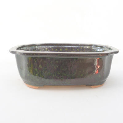 Keramische Bonsai-Schale 21 x 16,5 x 7 cm, Farbe grün - 1