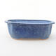 Keramische Bonsai-Schale 21 x 16,5 x 7 cm, Farbe blau - 1/3
