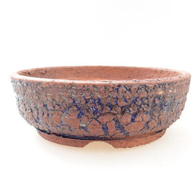 Bonsaischale aus Keramik 20,5 x 20,5 x 7 cm, grau-blaue Farbe - 1