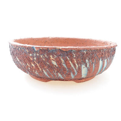 Bonsaischale aus Keramik 18 x 18 x 6 cm, grau-blaue Farbe - 1