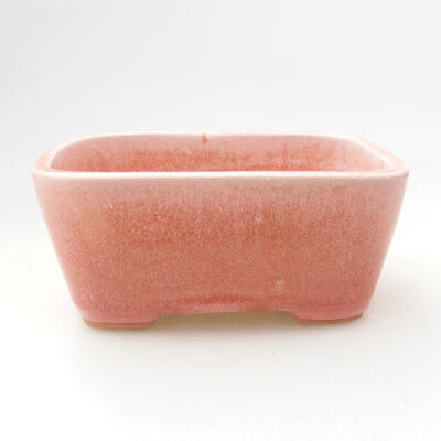 Bonsaischale aus Keramik 12 x 8,5 x 5,5 cm, Farbe rosa - 1