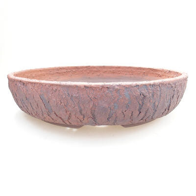 Bonsaischale aus Keramik 27,5 x 27,5 x 7 cm, Farbe rissig - 1